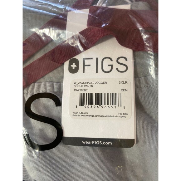 FIGS ZAMORA 2.0 Jogger Gray/ Cement Womens Scrub Pants Sz 3XLR - Picture 6 of 7